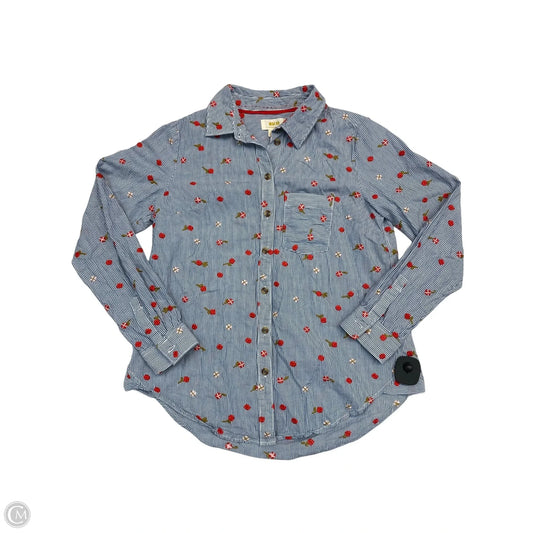 Top Long Sleeve By Maeve In Striped Pattern, Size: 2