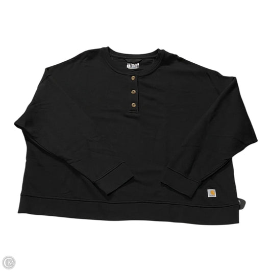 Top Long Sleeve By Carhartt In Black, Size: 3x