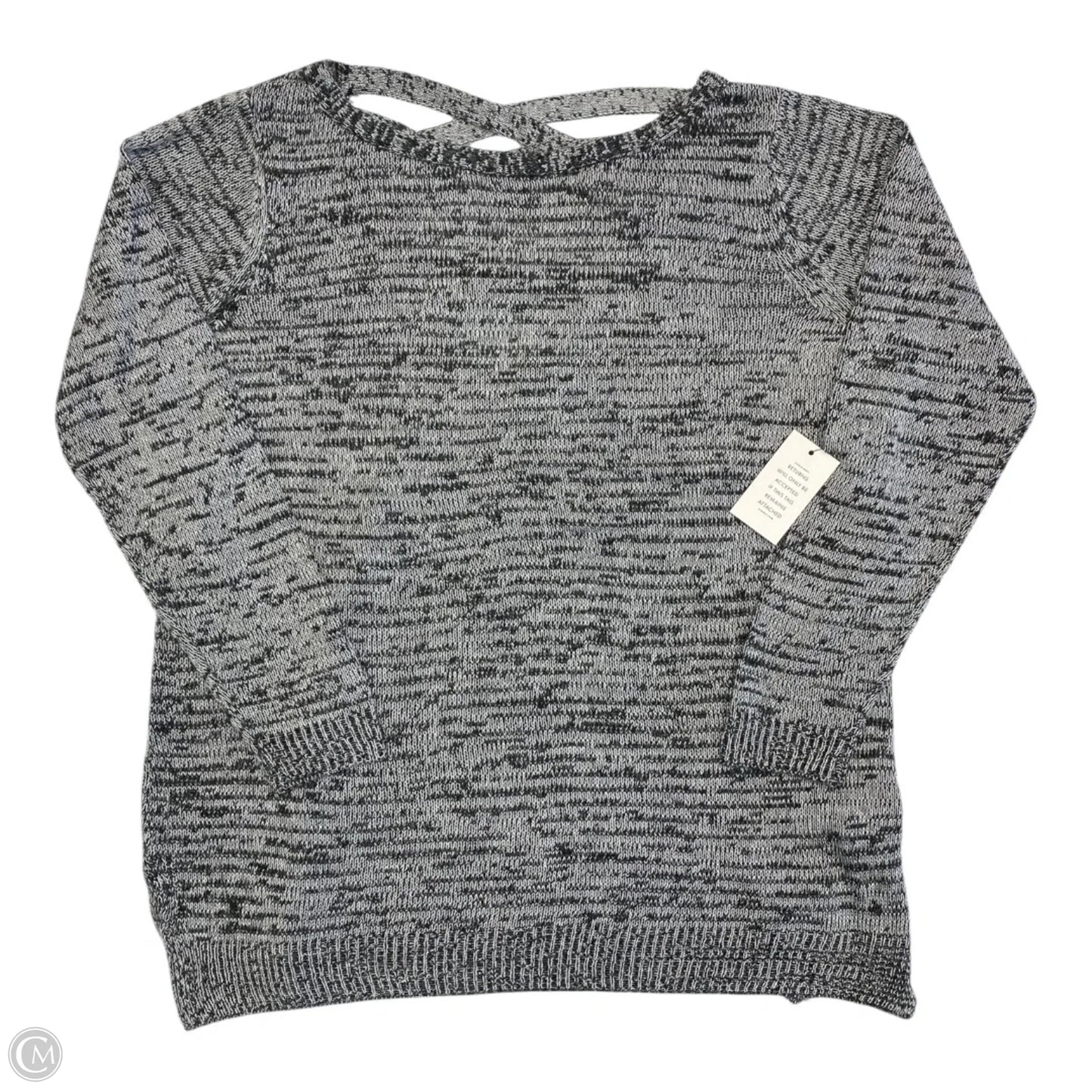 Sweater By Eloquii In Black & Grey, Size: 18