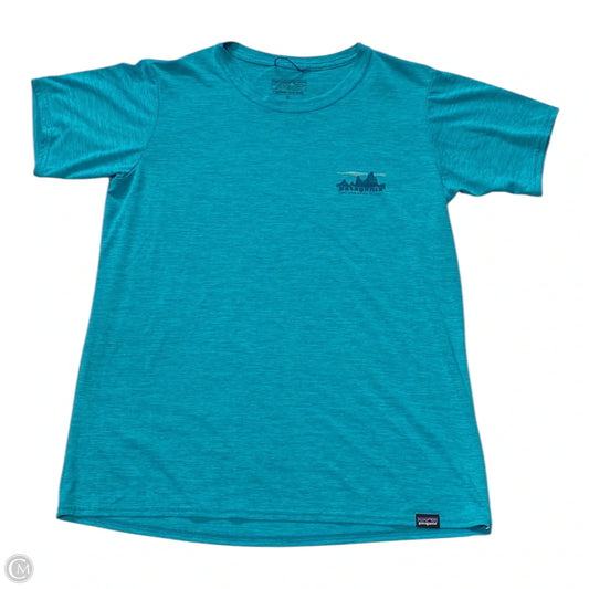 Athletic Top Short Sleeve By Patagonia In Teal, Size: S
