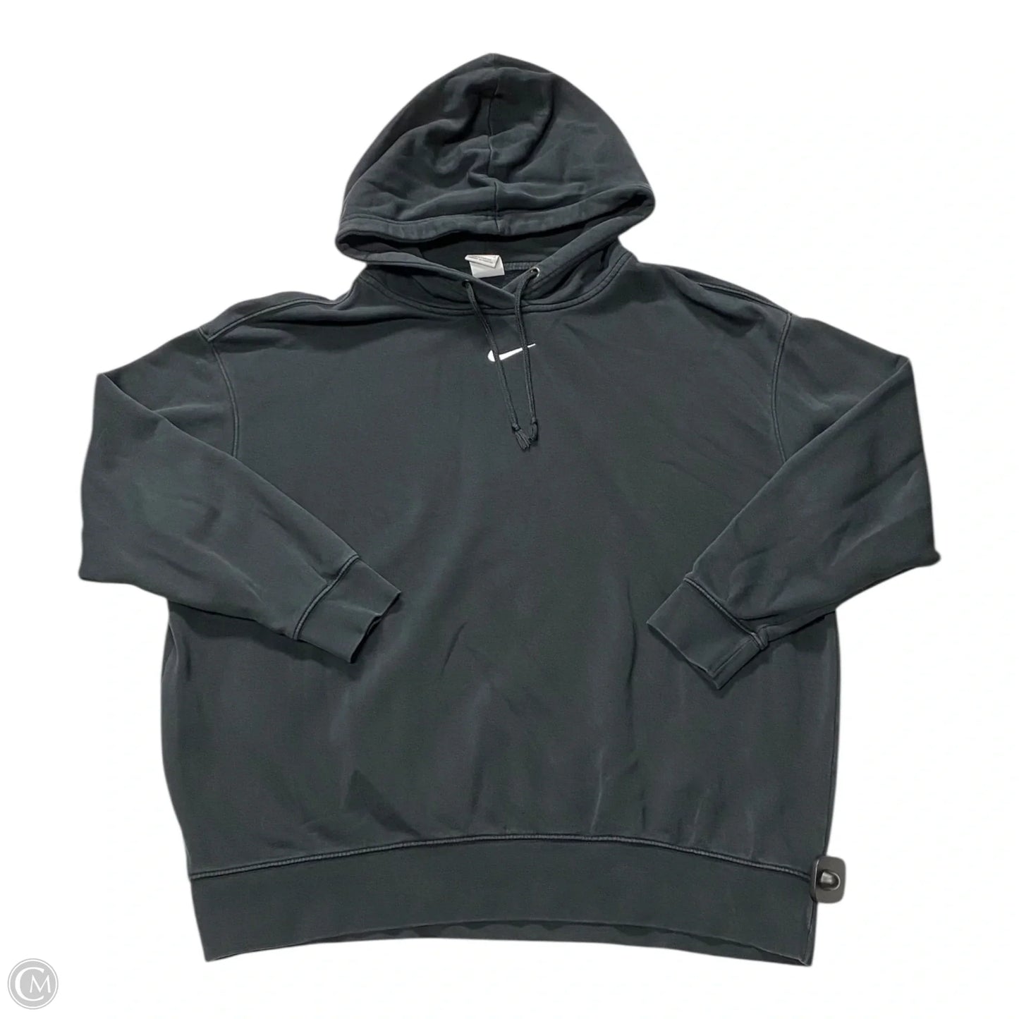 Athletic Sweatshirt Hoodie By Nike In Black, Size: L