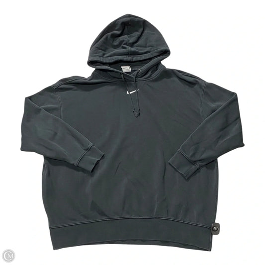 Athletic Sweatshirt Hoodie By Nike In Black, Size: L