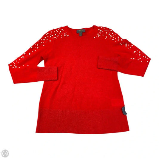 Sweater Cashmere By Charter Club In Red & White, Size: Xs