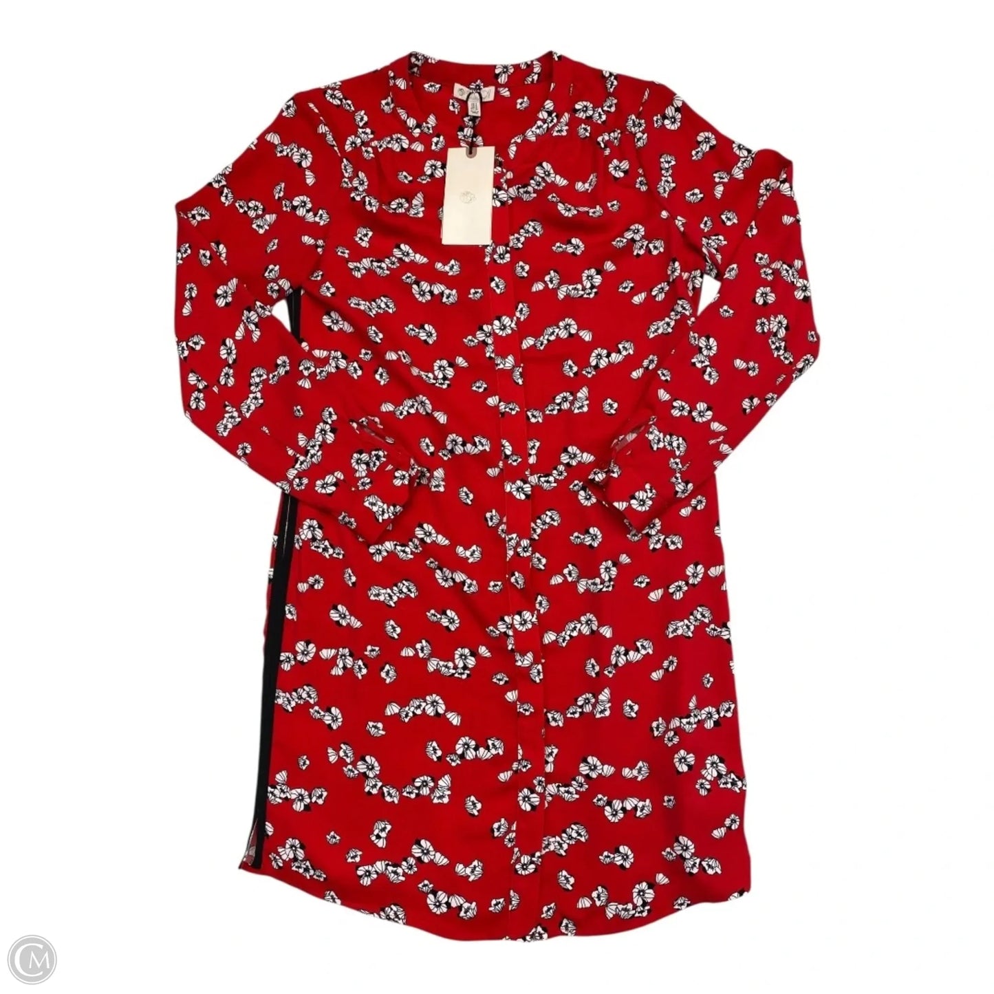Dress Casual Midi By Lila Rose In Red & White, Size: 4