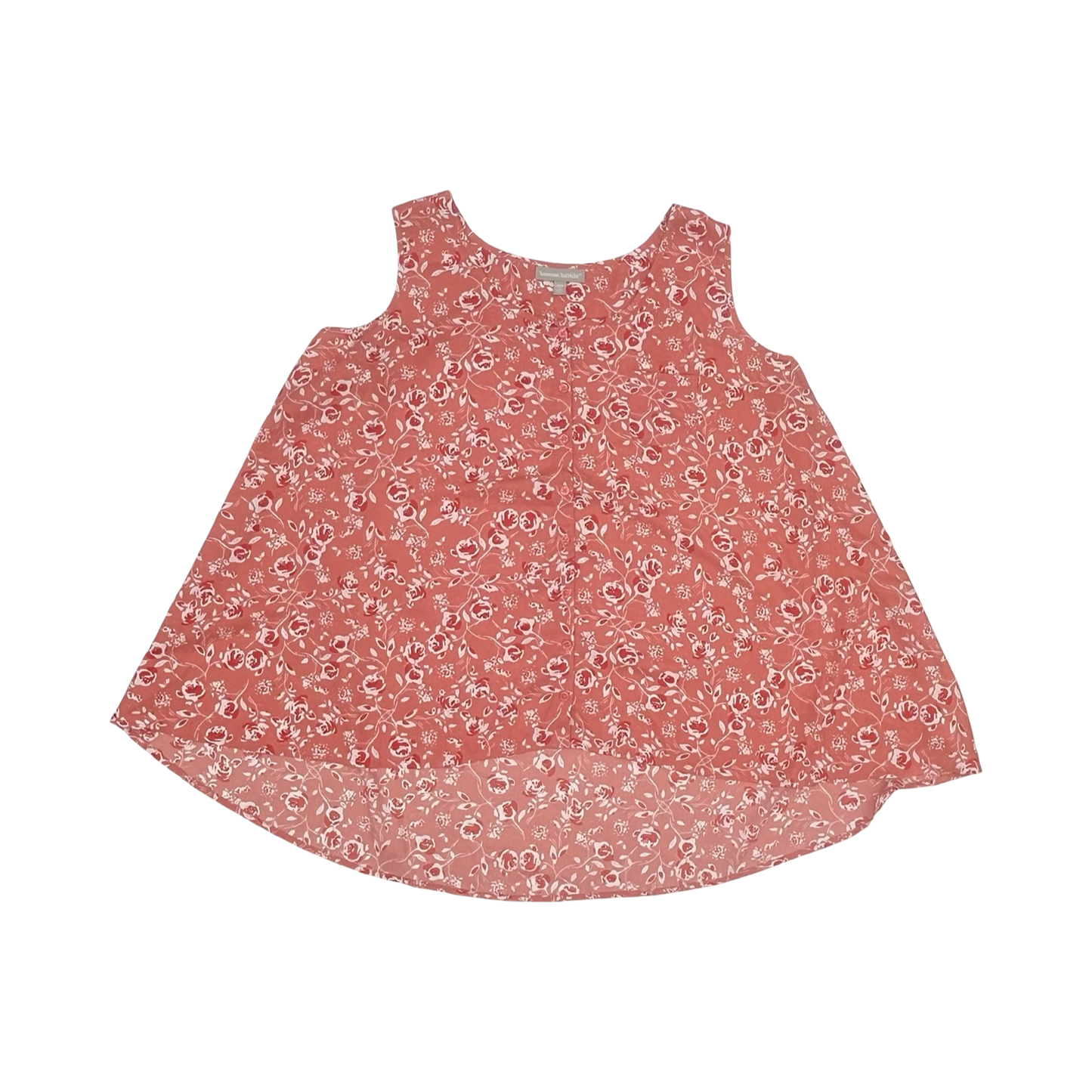 Blouse Sleeveless By Woman Within In Floral Print, Size:3X