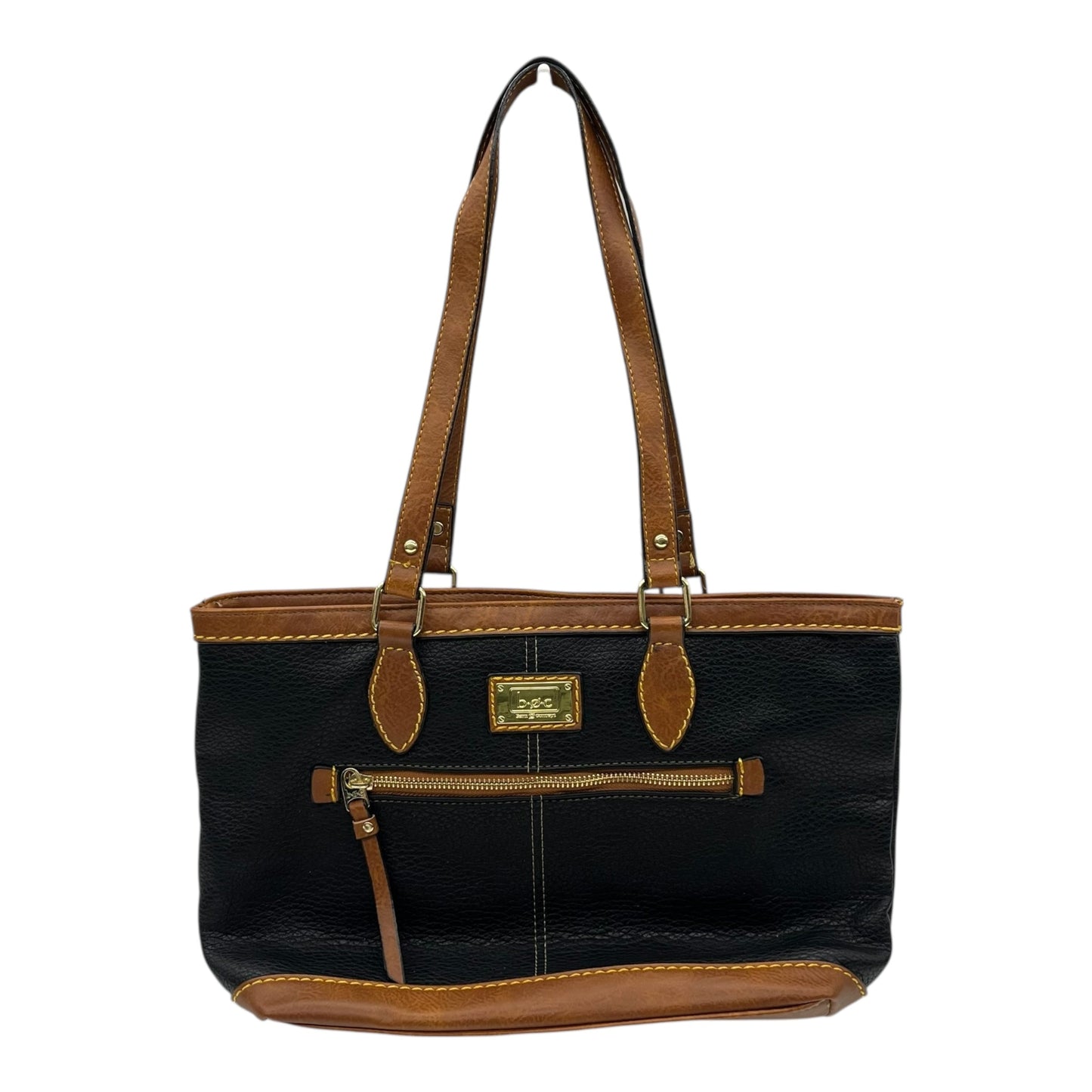 Handbag By Clothes Mentor In Black & Tan, Size:Medium