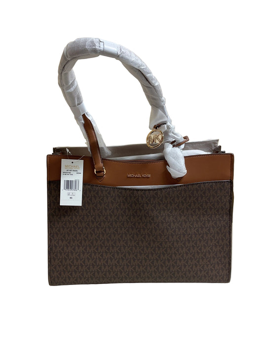 Handbag Designer By Michael Kors In Brown & Tan, Size:Large