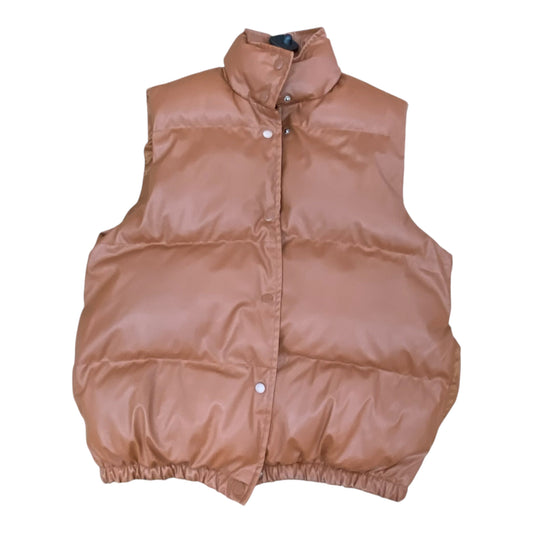 Vest Puffer & Quilted By Bestto In Brown, Size:S