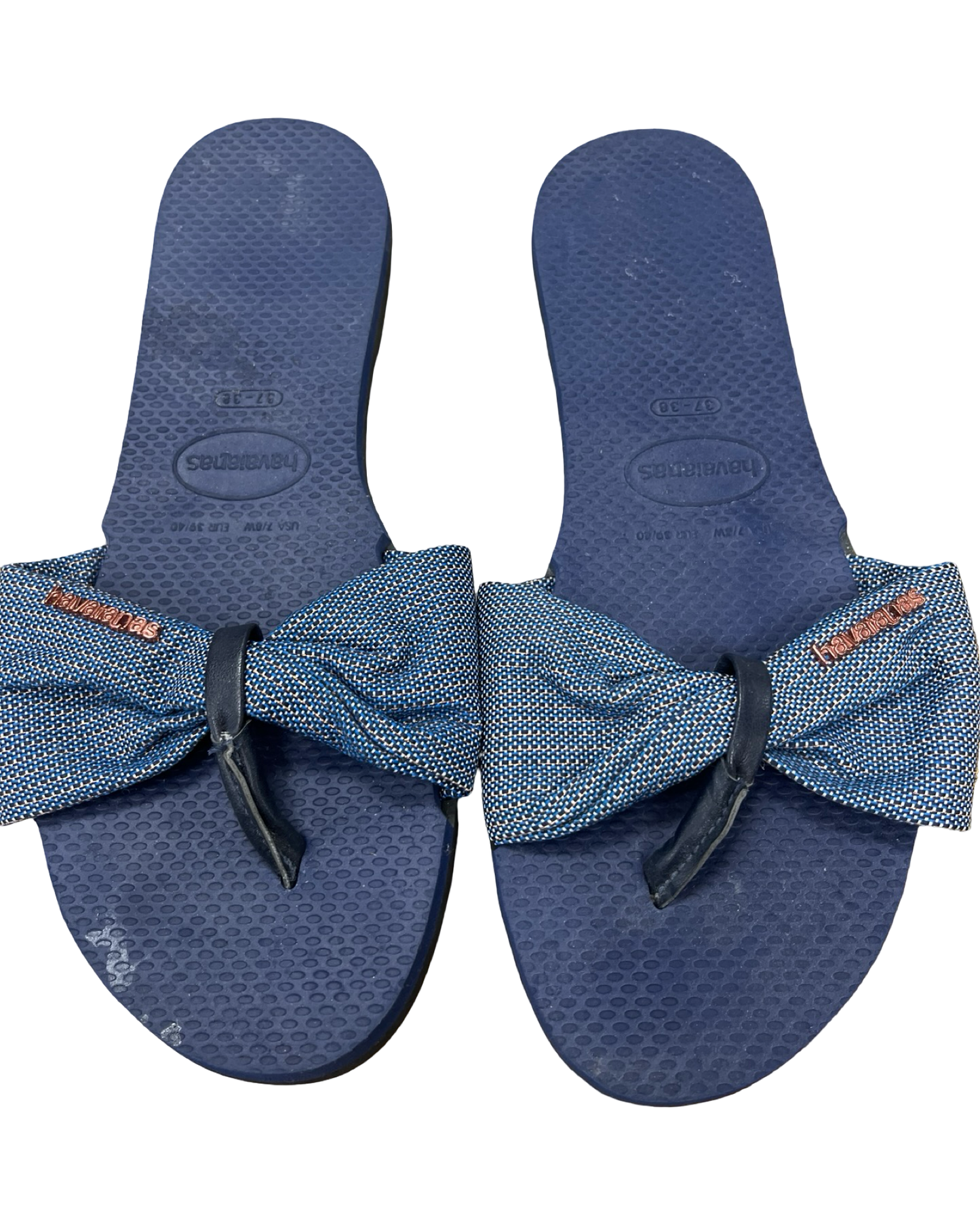 Sandals Flip Flops By Havaianas In Blue, Size:7