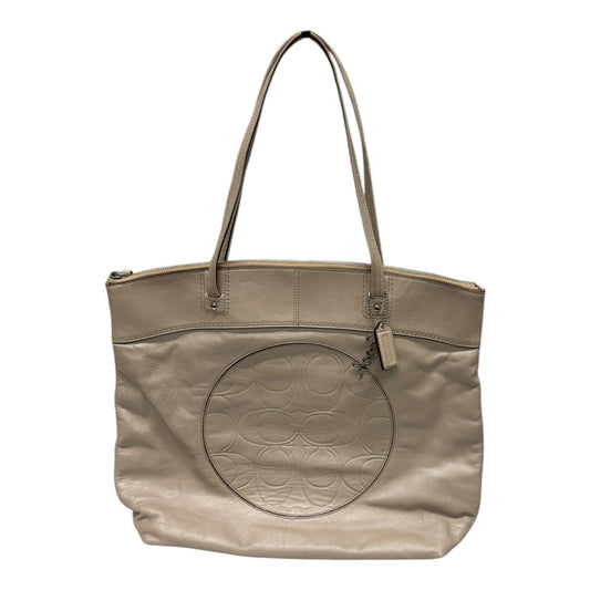 Handbag Designer By Coach In Taupe, Size:Large