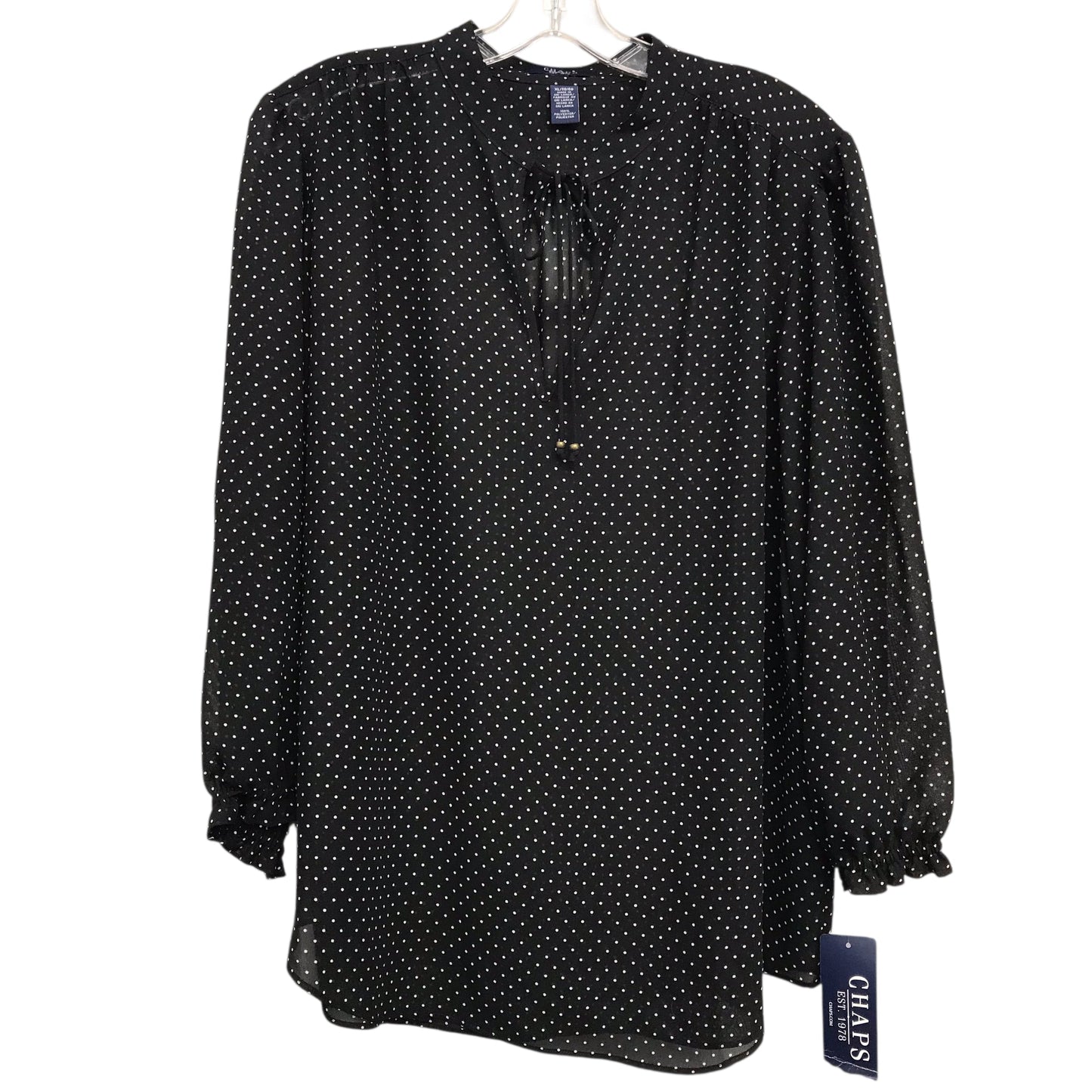 Top Ls By Chaps In Polkadot Pattern, Size:Xl