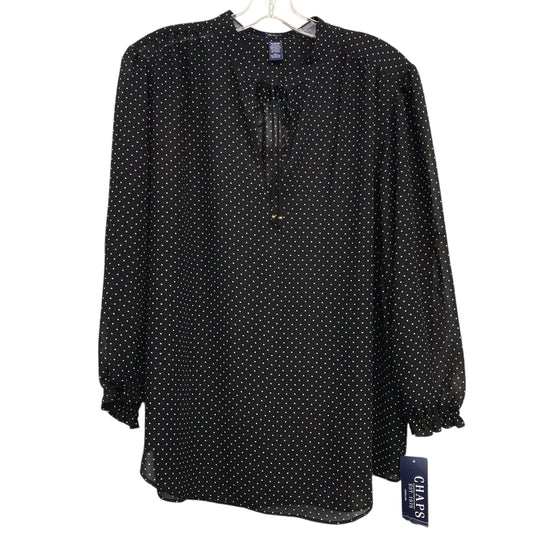 Top Ls By Chaps In Polkadot Pattern, Size:Xl