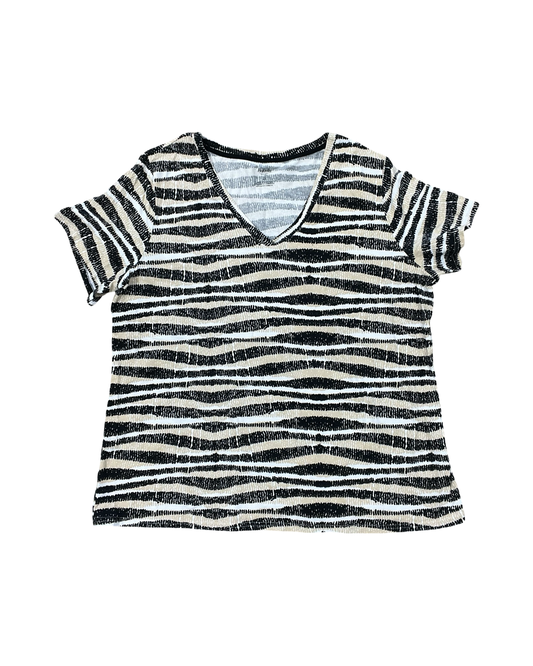 Top Ss By Rafaella In Black & Tan, Size:2X