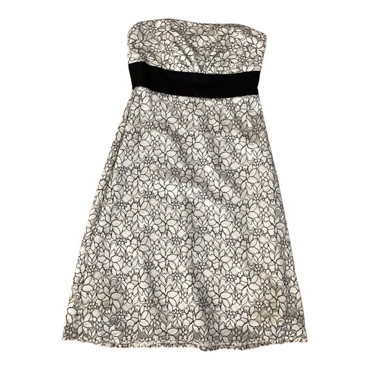 Dress Casual Midi By White House Black Market In Black & Cream, Size:0