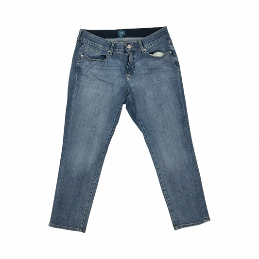 Jeans Straight By Jag In Blue Denim, Size:18