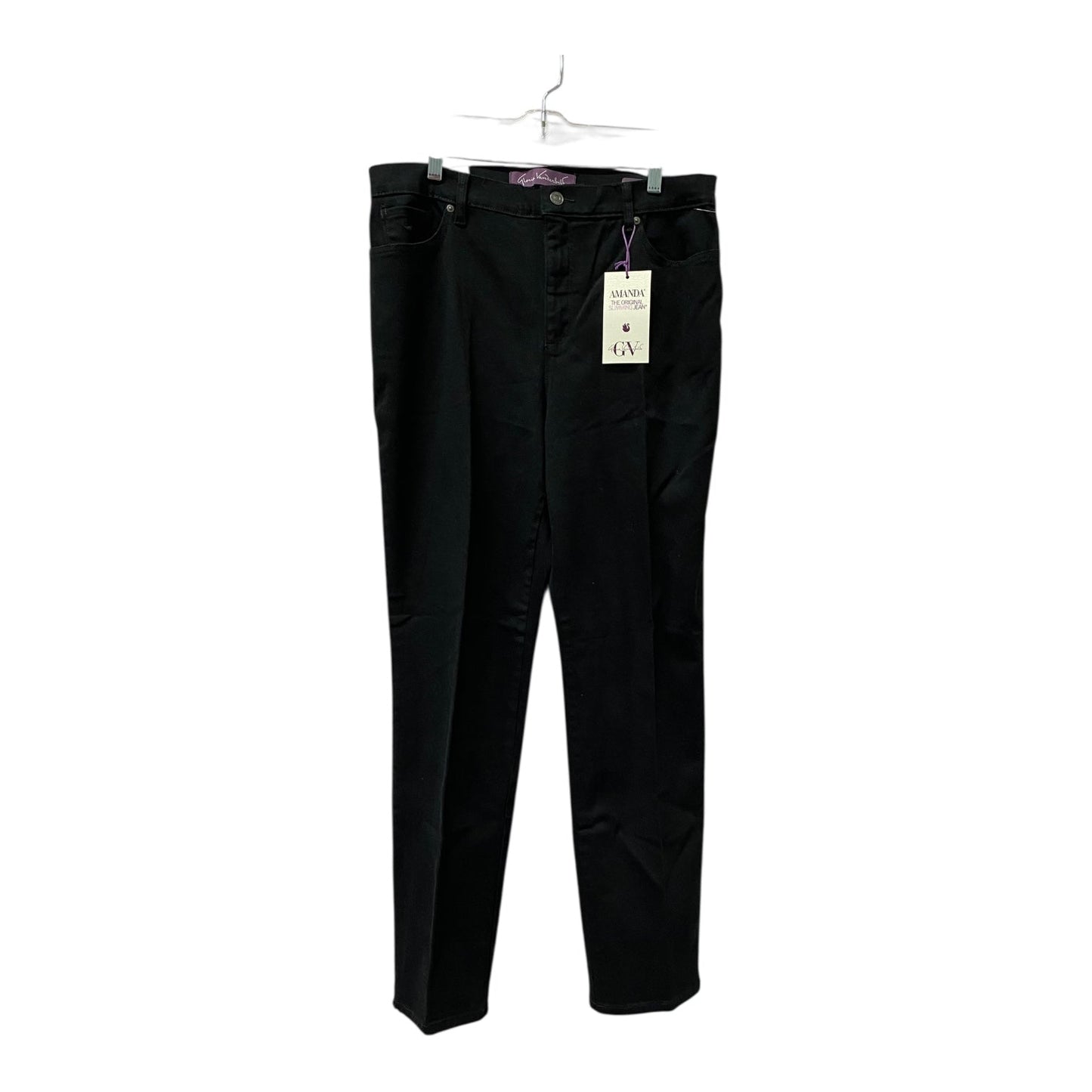 Jeans Straight By Gloria Vanderbilt In Black, Size:12