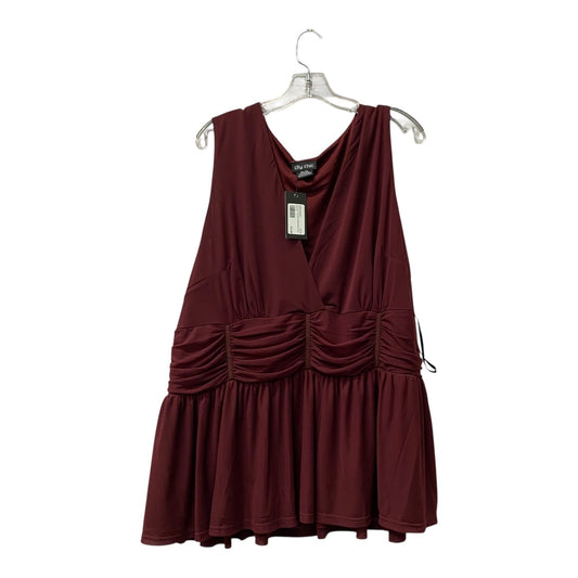 Top Sleeveless By City Chic In Red, Size:2X
