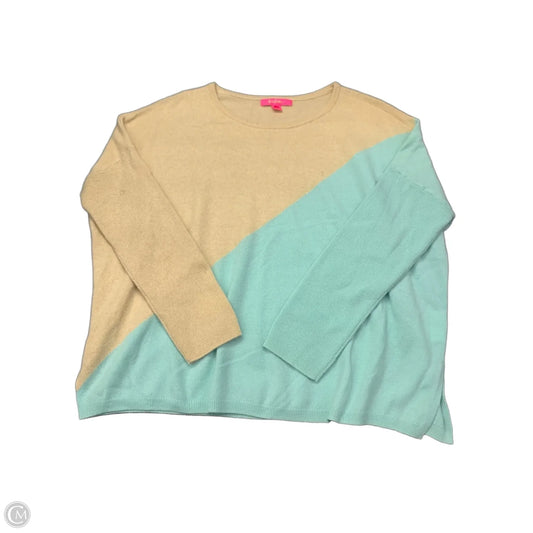 Sweater Designer By Lilly Pulitzer In Blue & Brown, Size: Xl
