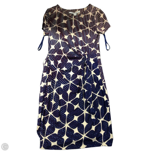 Dress Designer By Diane Von Furstenberg In Blue & Cream, Size: 2