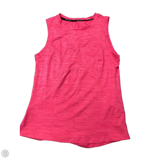 Athletic Tank Top By Spyder In Pink, Size: S