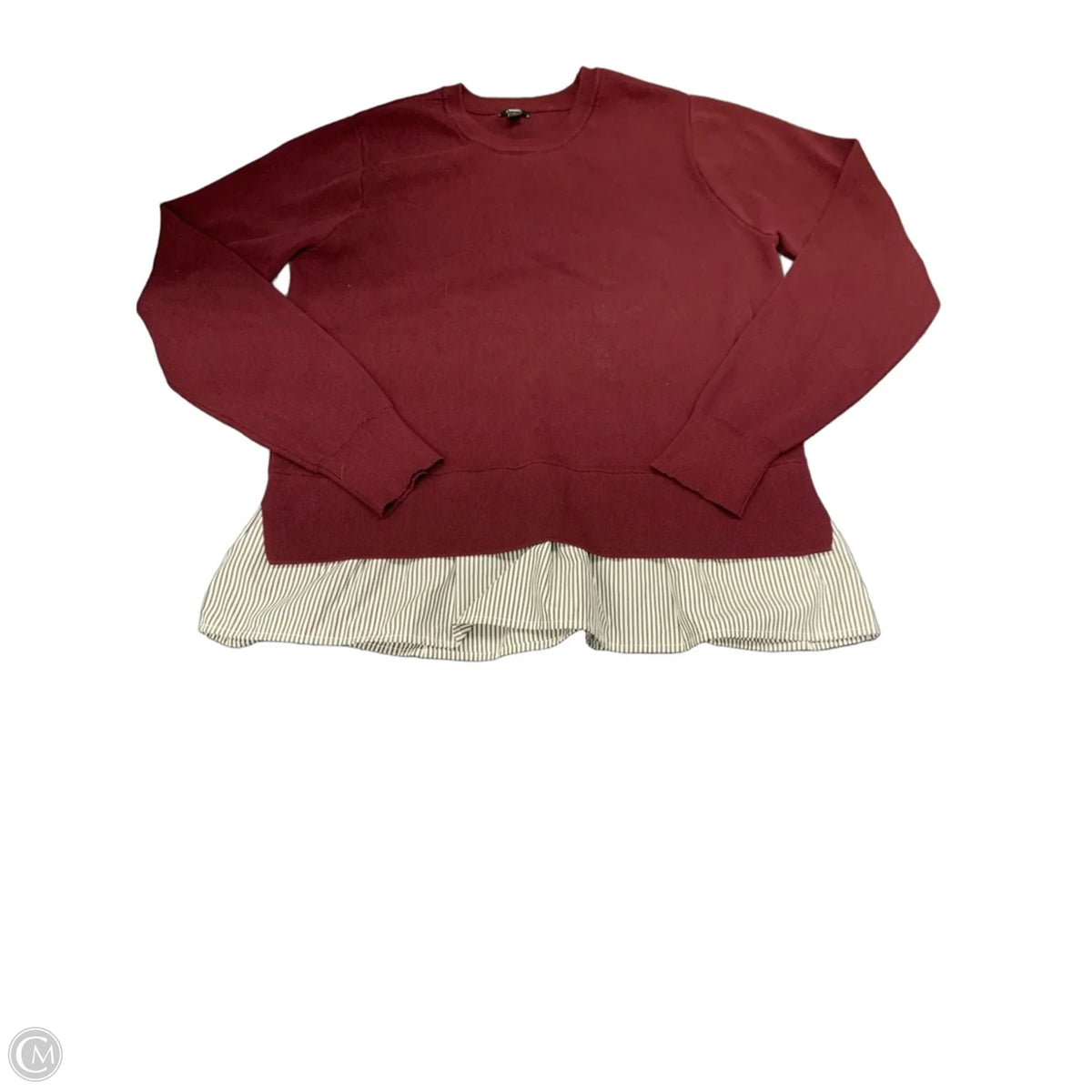 Sweater By Express In Maroon, Size: L