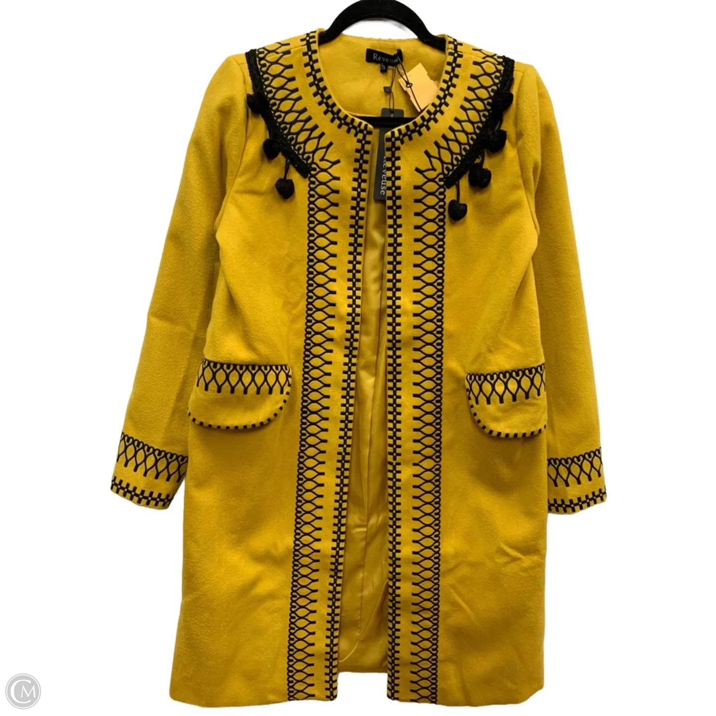 Coat Peacoat By Cmb In Yellow, Size: S