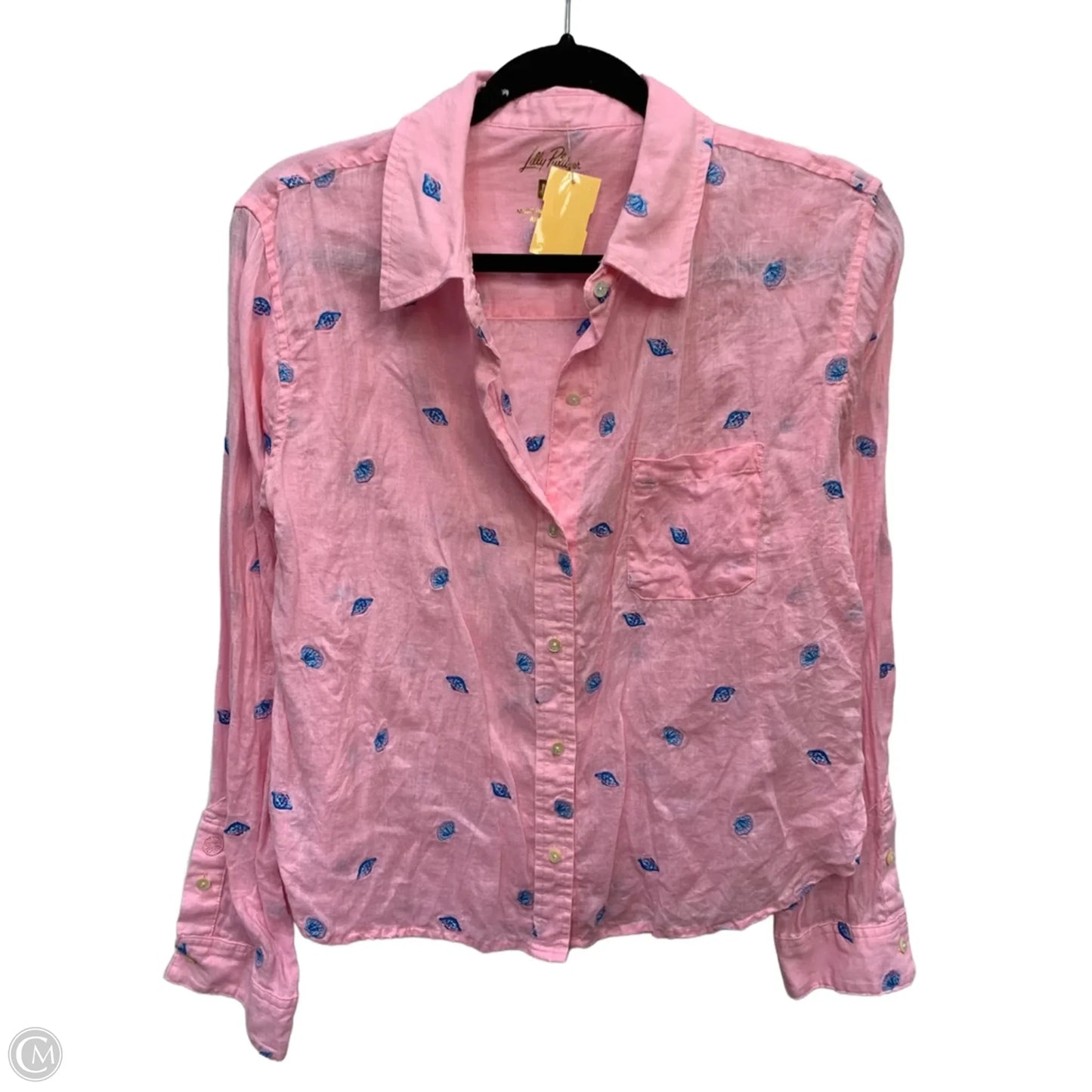 Top Long Sleeve Designer By Lilly Pulitzer In Pink, Size: M