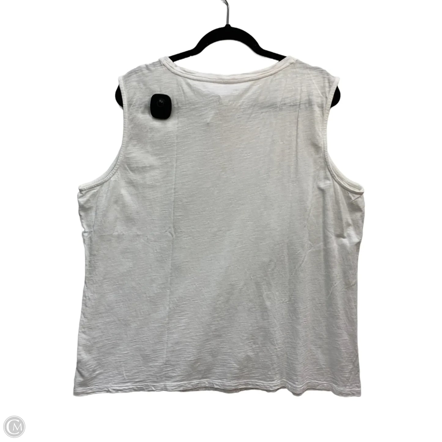 Top Sleeveless By Talbots In White, Size: 2x