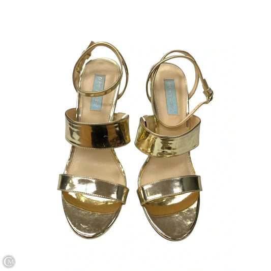 Shoes Heels Stiletto By Betsey Johnson In Gold, Size: 8.5
