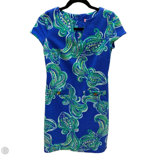 Dress Designer By Lilly Pulitzer In Blue & Green, Size: Xs