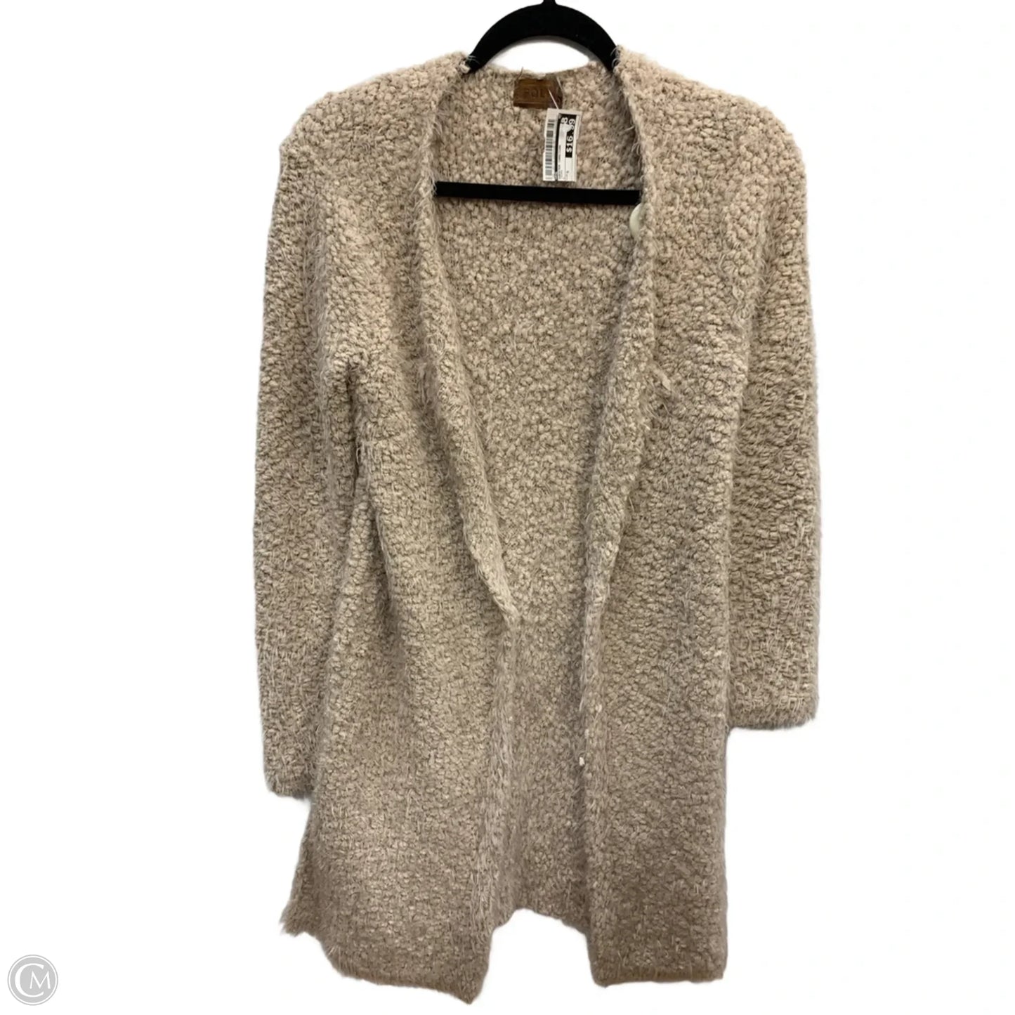 Sweater Cardigan By Pol In Taupe, Size: S