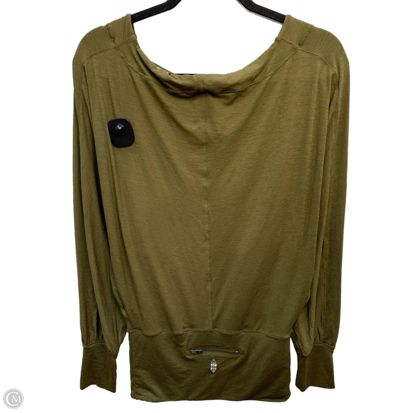 Athletic Top Long Sleeve Crewneck By Free People In Green, Size: Sp