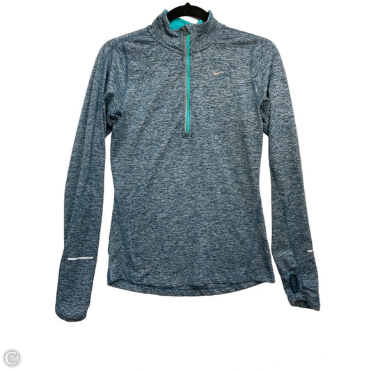 Athletic Top Long Sleeve Collar By Nike Apparel In Blue, Size: Xs