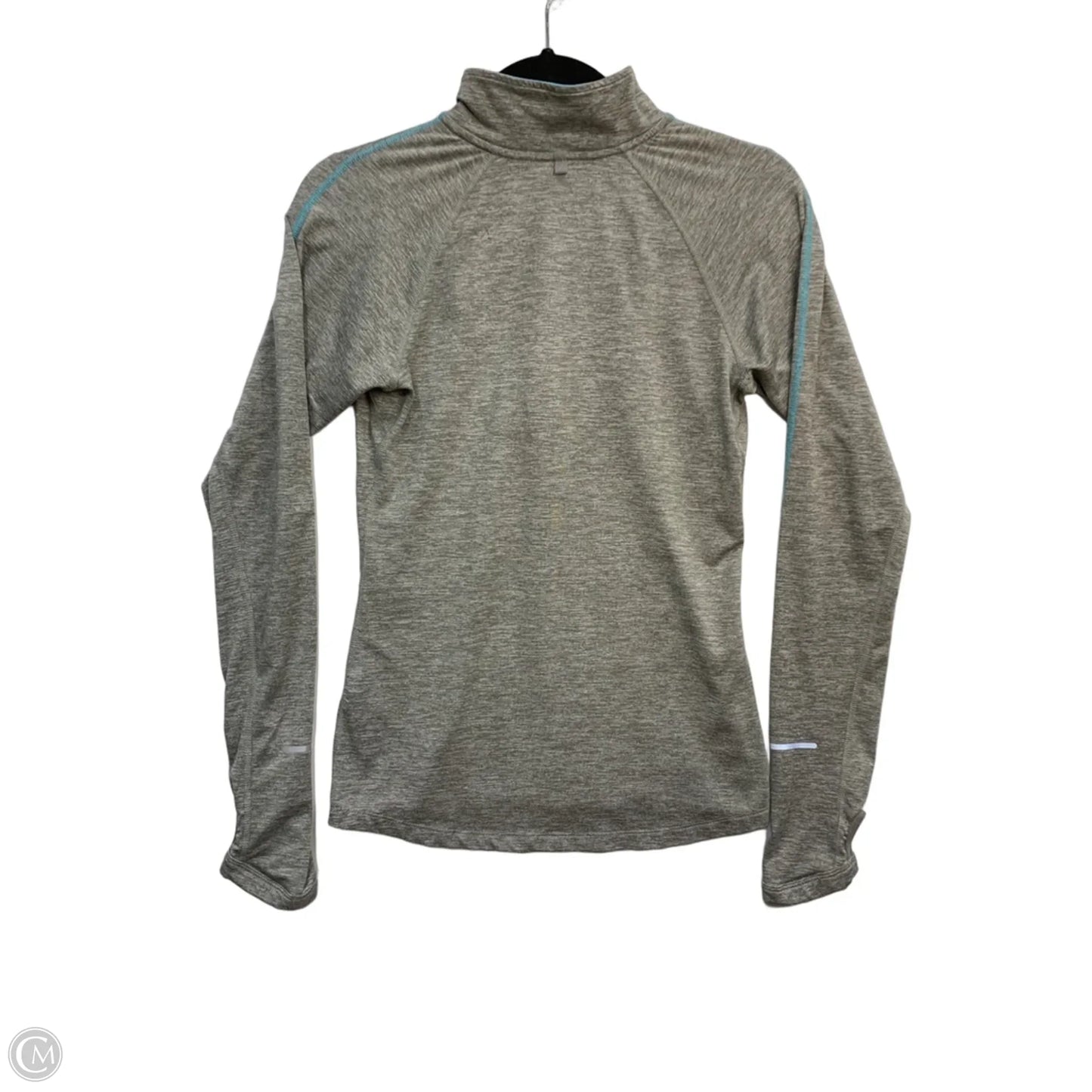 Athletic Top Long Sleeve Collar By Nike Apparel In Grey, Size: Xs