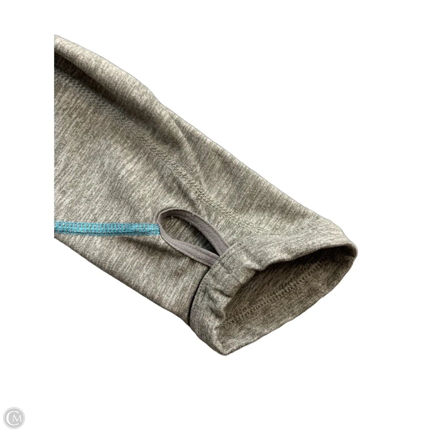 Athletic Top Long Sleeve Collar By Nike Apparel In Grey, Size: Xs