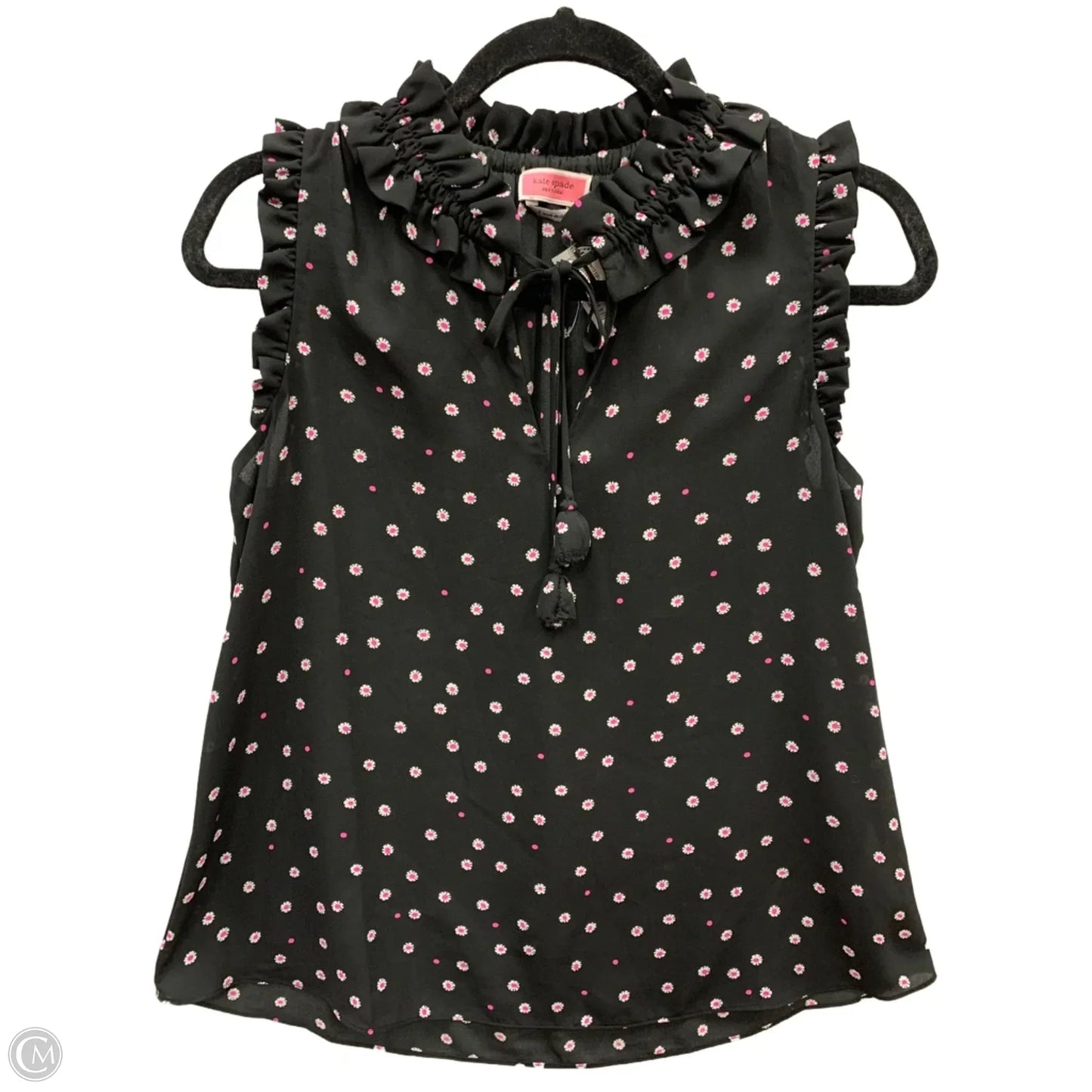 Top Sleeveless Designer By Kate Spade In Black, Size: S