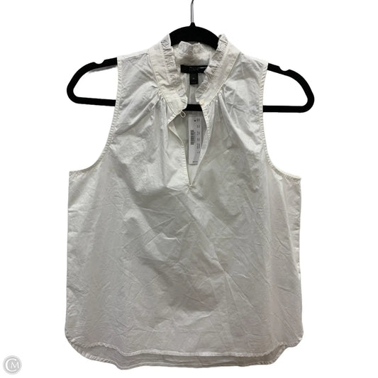 Blouse Sleeveless By J. Crew In White, Size: 4
