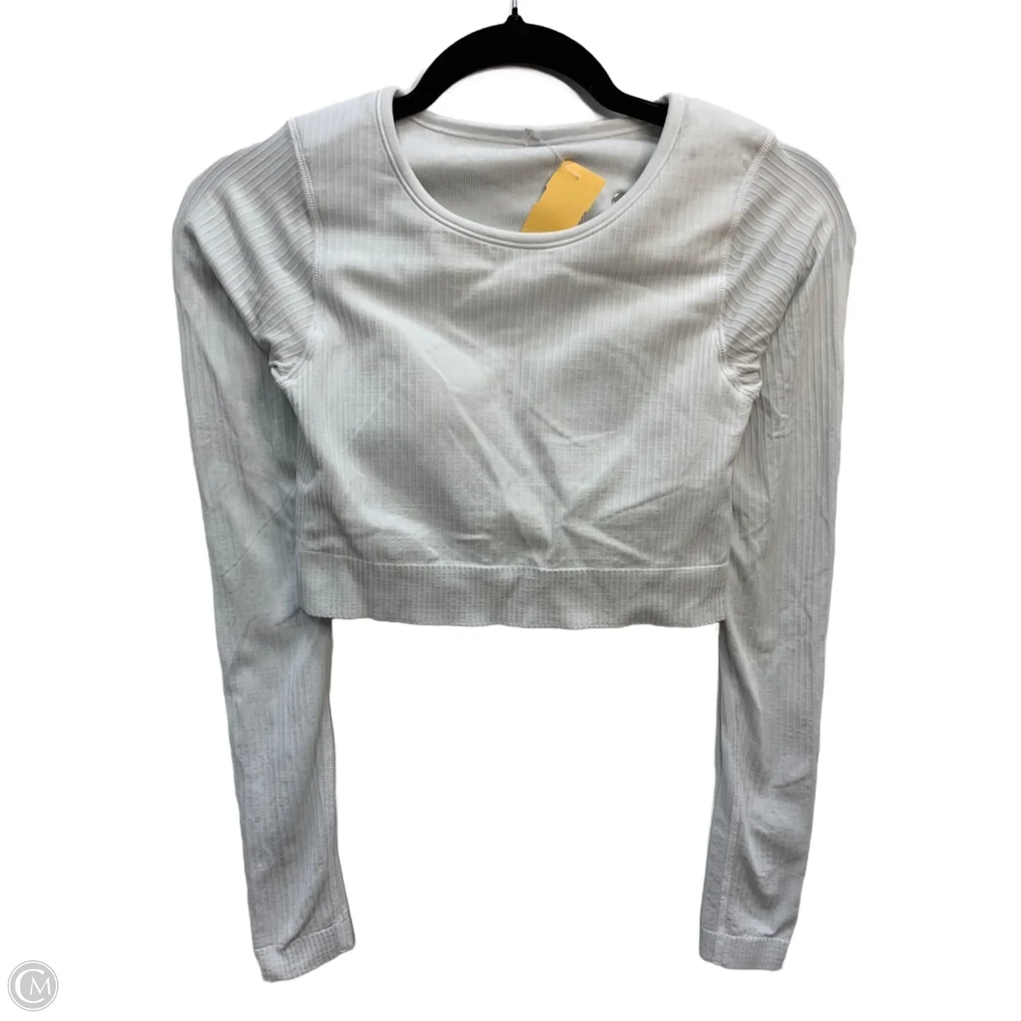 Athletic Top Long Sleeve Crewneck By Lululemon In White, Size: 4