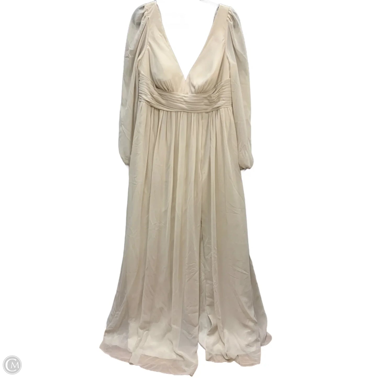 Dress Party Long By Azazie In Beige, Size: 16
