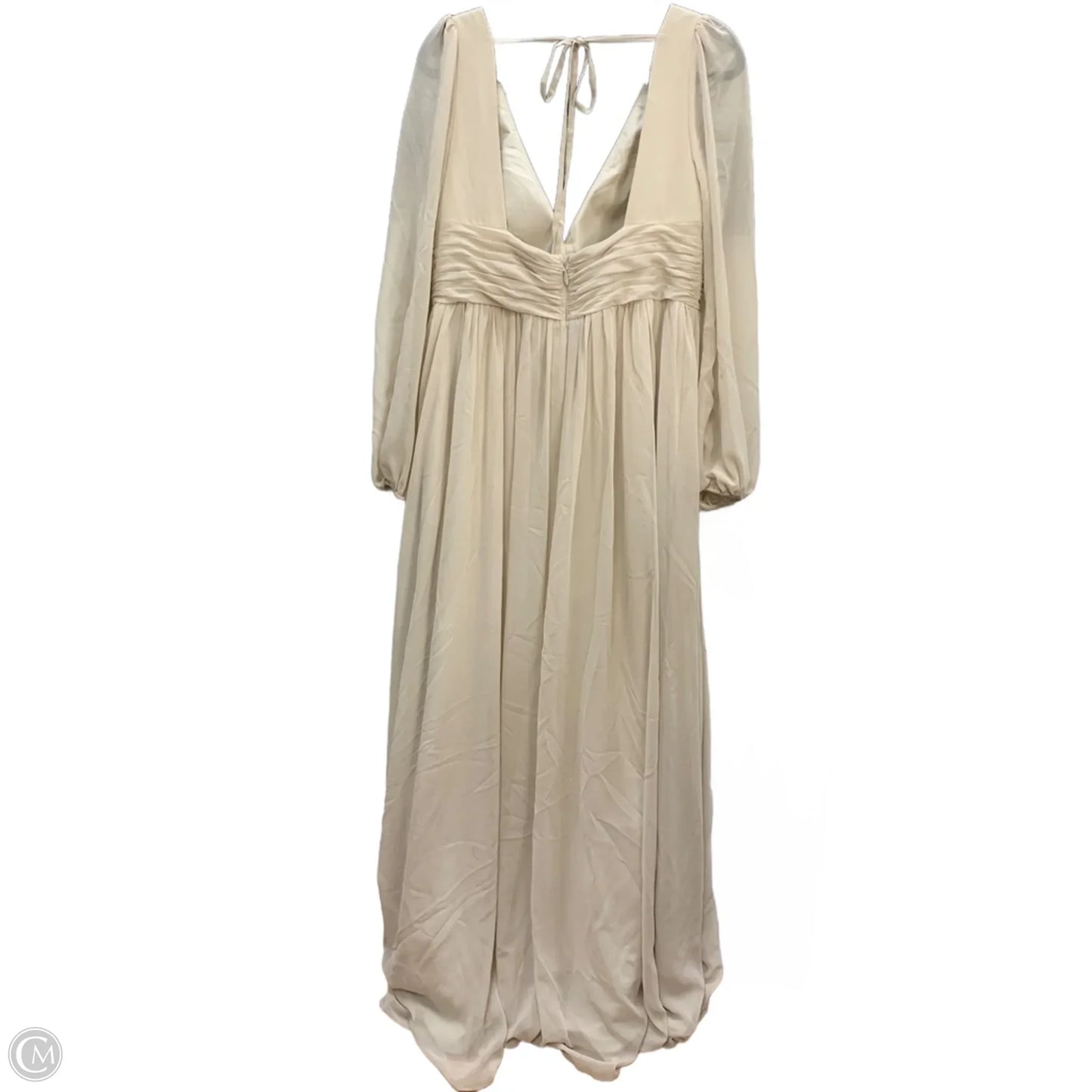 Dress Party Long By Azazie In Beige, Size: 16