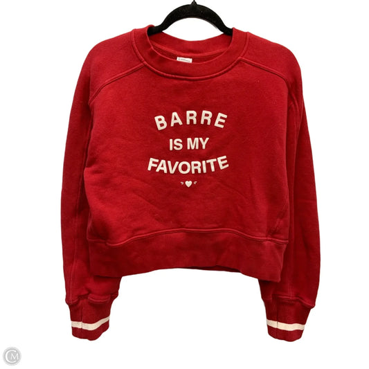 Athletic Sweatshirt Crewneck By Clothes Mentor In Red, Size: S