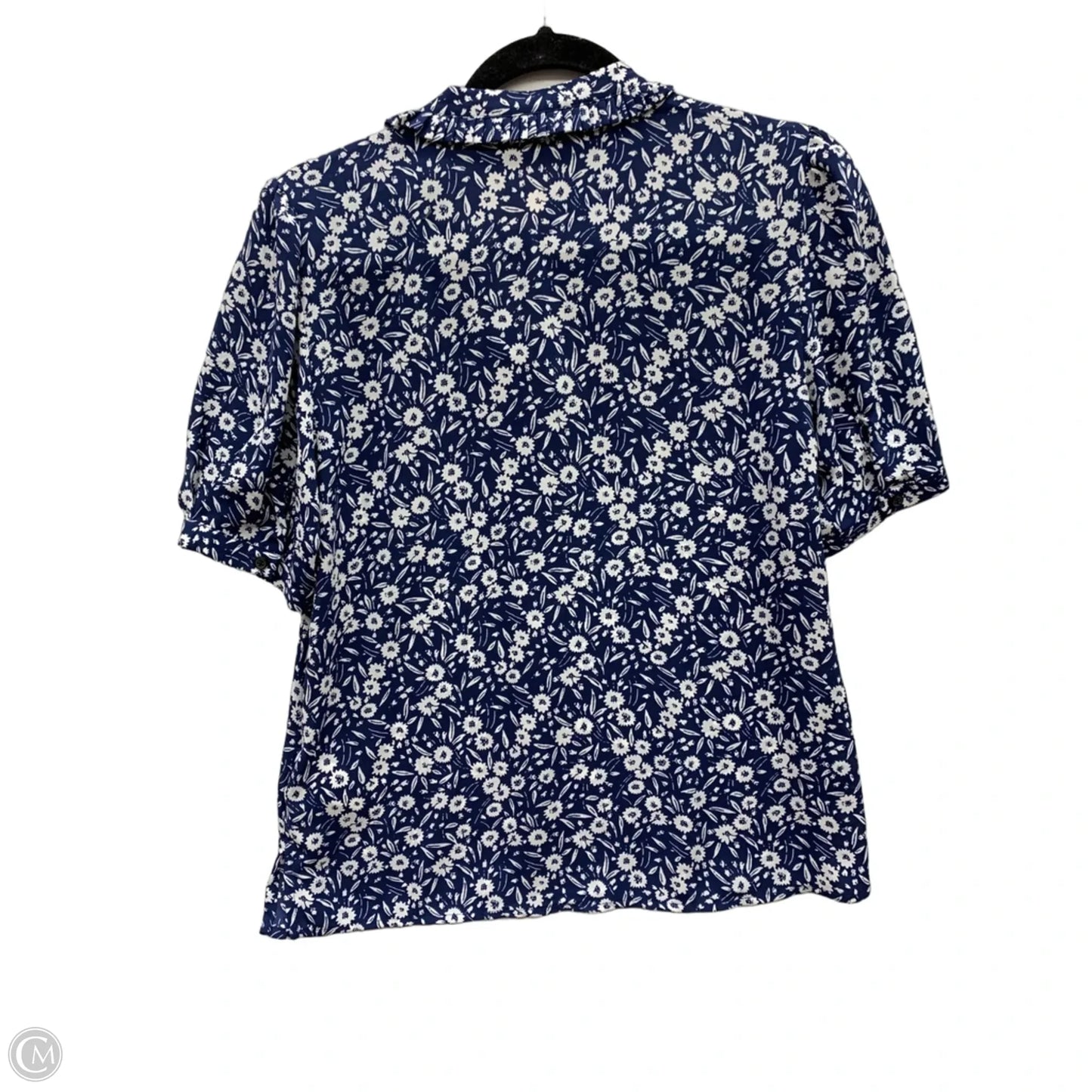 Blouse Short Sleeve By J. Crew In Blue, Size: Xs