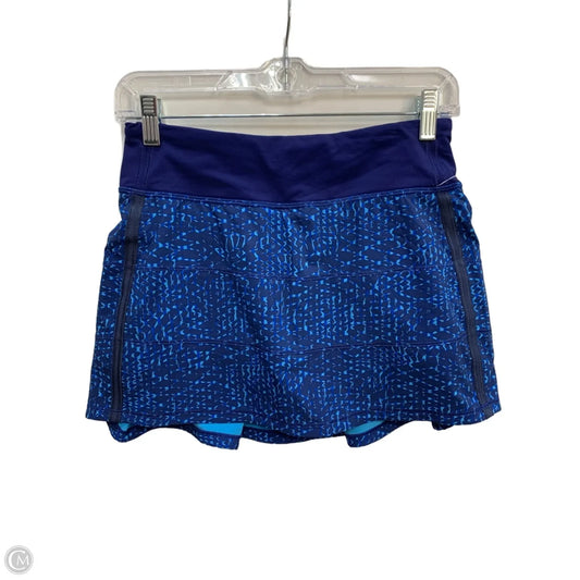Athletic Skort By Lululemon In Blue, Size: 4