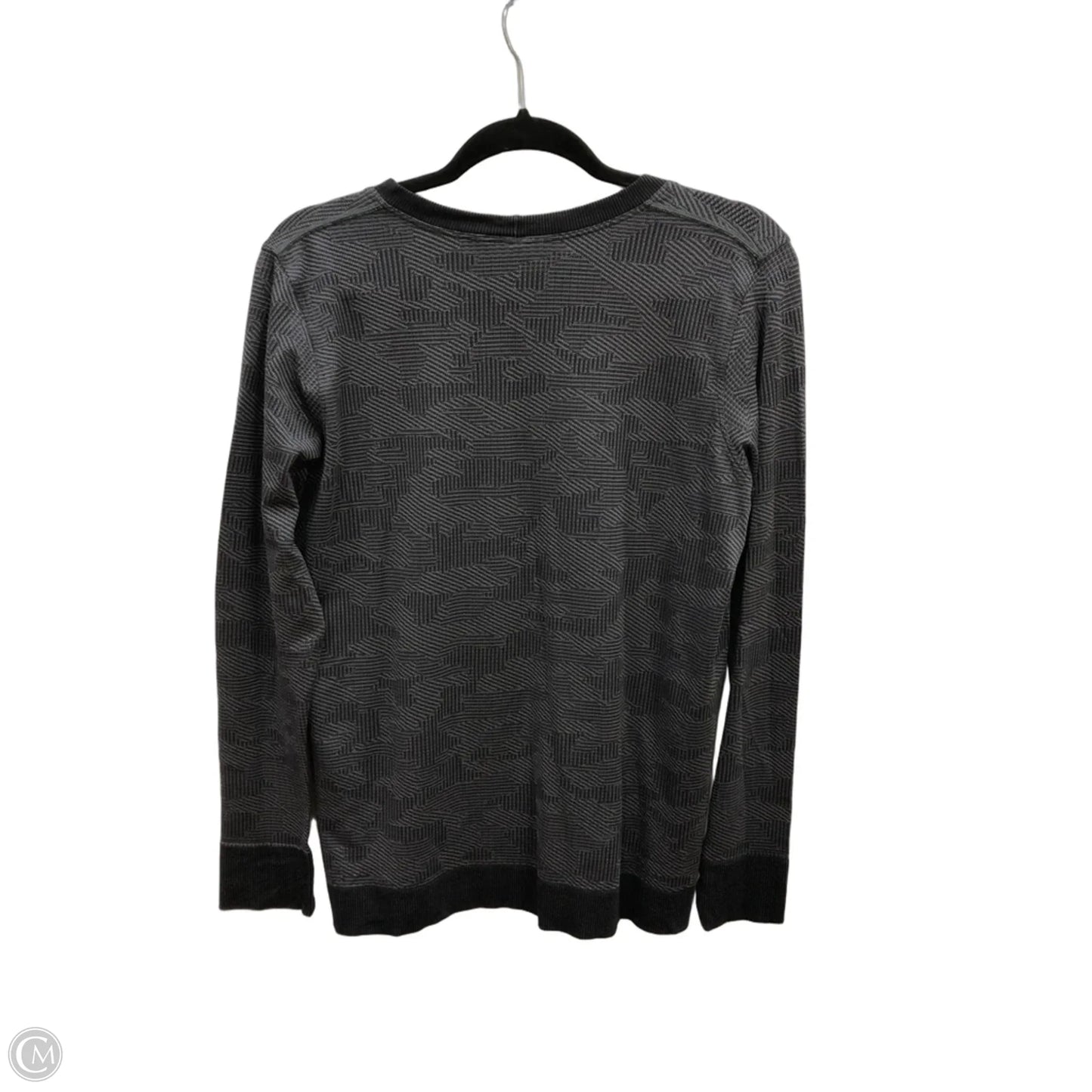 Athletic Top Long Sleeve Collar By Lululemon In Grey, Size: L
