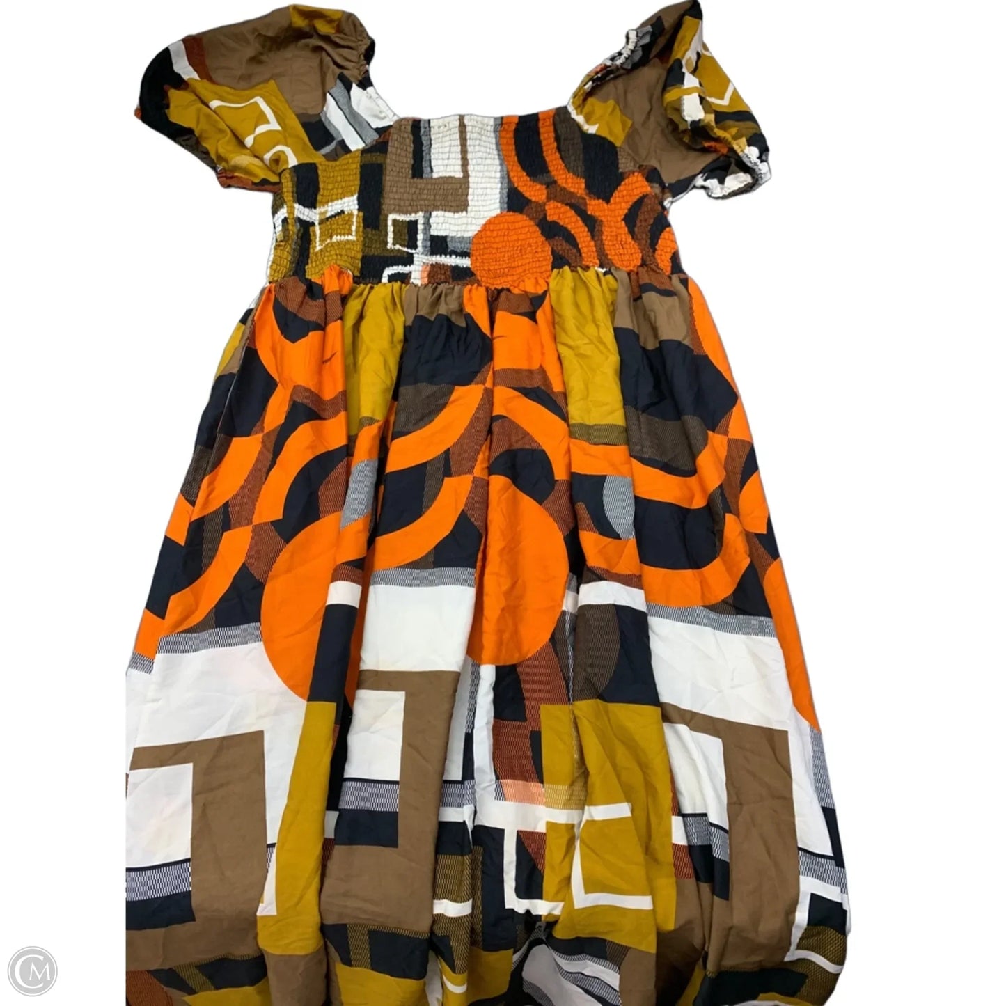 Dress Casual Maxi By Cato In Brown & Orange, Size: 2x