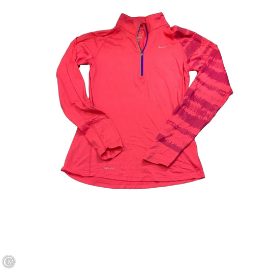 Athletic Jacket By Nike In Pink, Size: S