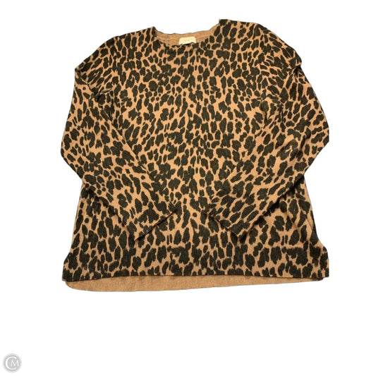 Sweater By Style And Company In Animal Print, Size: L