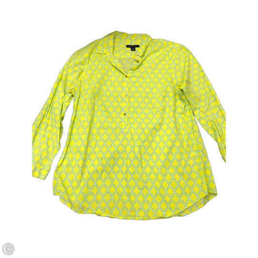 Top Long Sleeve By Lands End In Yellow, Size: L