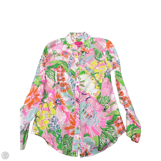 Top Long Sleeve Designer By Lilly Pulitzer In Multi-colored, Size: S