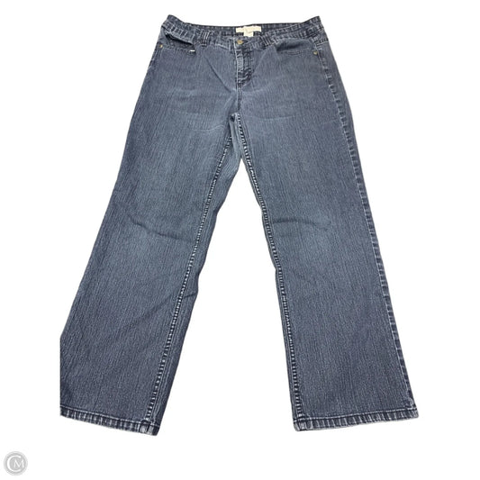 Jeans Straight By Croft And Barrow In Blue Denim, Size: 14